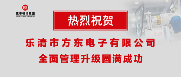 樂清市方東電子有限公司全面管理升級(jí)圓滿成功