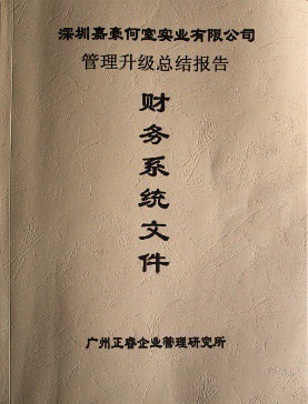 深圳市嘉豪何室實(shí)業(yè)有限公司管理升級(jí)總結(jié)報(bào)告